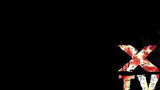 Blonde babe Afina deepthroats big cock before rough assfucking with gaping and cum on face