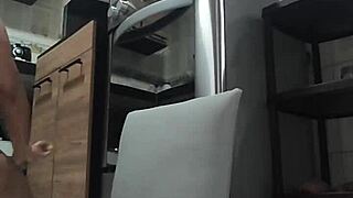 Amateur Colombian milf wife bends over doggystyle for deepthroat and cum in mouth from young step-nephew.