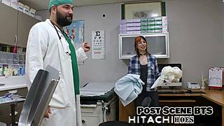 freshman experiences mandatory hitachi vibrator orgasm in pov with gloves latex roleplay behind the scenes moaning