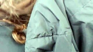 Why does Amber give blowjob in truck with cum in mouth like slut?