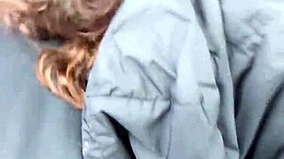 Why does Amber give blowjob in truck with cum in mouth like slut?