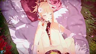 the hentai anime cartoon features intense creampie cumshot in 3d pussy cock action