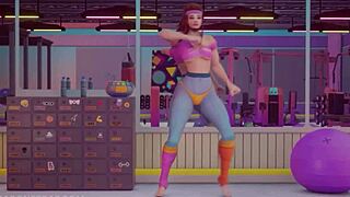 Sombra and Brigitte do naughty workout with facesitting