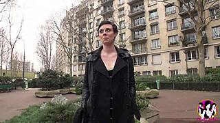 Short haired brunette slut gets banged hard in gangbang with anal assfucking!