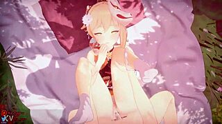 the hentai anime cartoon features intense creampie cumshot in 3d pussy cock action