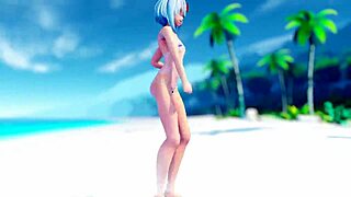 Adorable Teddy Bear in Bikini Dancing Fun!