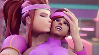 Sombra and Brigitte do naughty workout with facesitting