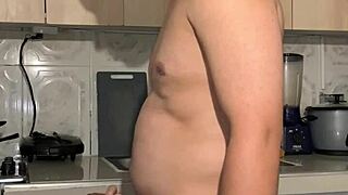 My stepmother craves my hard fuck in the kitchen, but why now