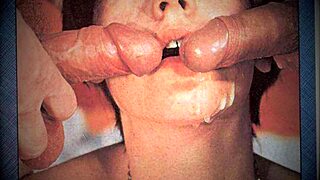 secret vintage threesome with hairy indian bisexuals and two cocks in one mouth