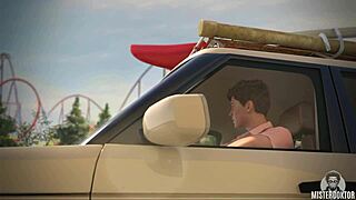 Asian brunette babe close up with cute roleplay and horny teen 18+ tits in sexy dreamland scene