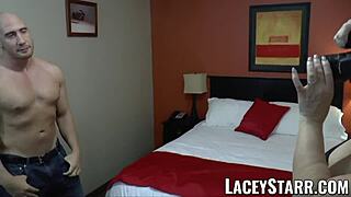 I seduce the big dicked hunk into pounding me hard in fishnets.