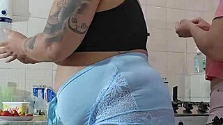 Oh That Naughty Husband Hired This Big Pussy Girl To Help At Home!