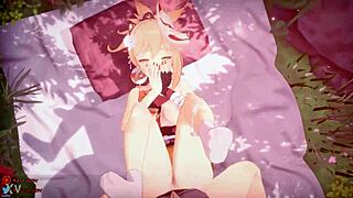 the hentai anime cartoon features intense creampie cumshot in 3d pussy cock action