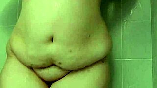 What happens when curvy brunette BBW teases with her big ass and natural tits during a homemade shower bath?