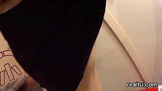 Gorgeous czech kitten teases with striptease in mall before hardcore anal pounding in pov reality.