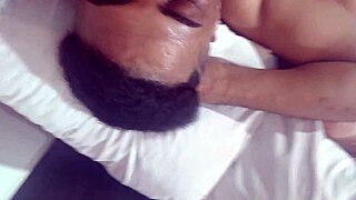 Black milf gets creampie after blowjob and orgasm.