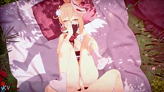 the hentai anime cartoon features intense creampie cumshot in 3d pussy cock action