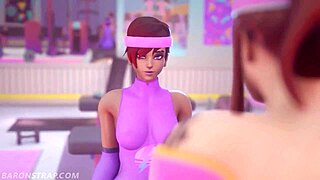 Sombra and Brigitte do naughty workout with facesitting