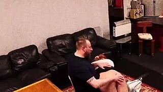 Security cam caught a couple in office quickie with blowjob doggystyle and cumshot in taboo roleplay