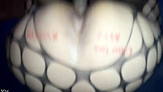 Big White Ass Bent Over for Interracial Doggystyle Action