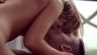 dazzling gorgeous babe hints at giving horny blowjob