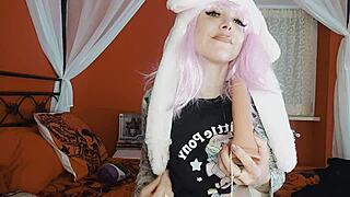 Blonde cutie teen 18+ girl learns swallowing huge cock deepthroat pov homemade