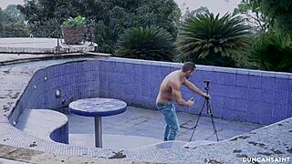 Mei Cornejo does live stream in pool with ass shaking