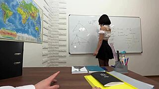 Amateur student explores taboo roleplay with daddy figure to pass exams through intense teacher uncle connection