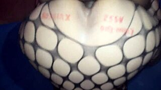 Big White Ass Bent Over for Interracial Doggystyle Action