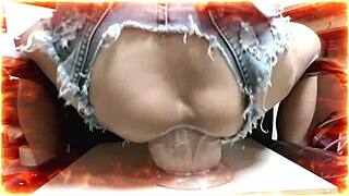 Monstruoso animal stretches gaping asshole with huge insertion