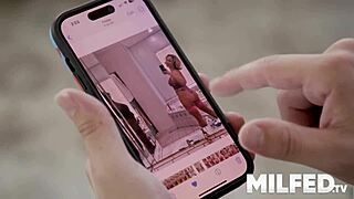 Step Mom Caught Sneaking Her Sexy Pics Leads To Rough Lingerie Sex And Pussy Licking