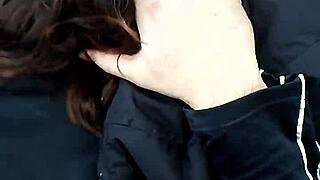 Why does Amber give blowjob in truck with cum in mouth like slut?