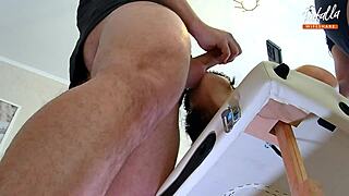 Wife gives double blowjob with cum in mouth threesome part 2 ep 1253!