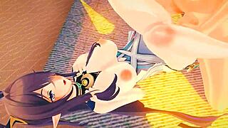 Lauma gets hardcore fucked in Genshin Impact hentai with creampie and squirting 😈🍆