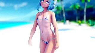 Adorable Teddy Bear in Bikini Dancing Fun!