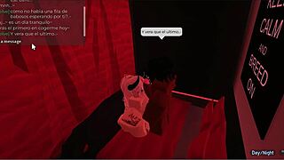 New blonde stripper in night club with big tits dances. She rides cowgirl for creampie on hard cock.