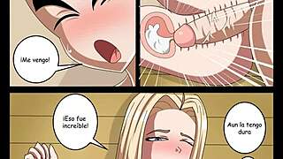 Hey Krillin, want to fuck me hard? Number 18 asks before Bulma joins their steamy comic sex session.