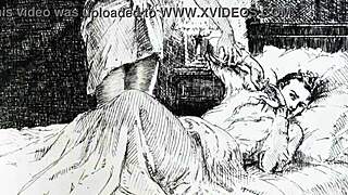 this vintage collection showcases antique cartoon art with retro erotic themes in a timeless style