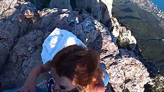 Amateur Mia Bandini Gets Risky Public Fuck On A Cliff With Cumshot And Deepthroat Blowjob