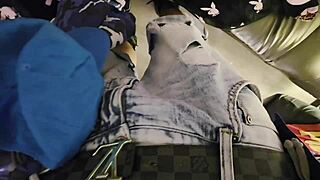 Candid Sandra not impressed by belt spanking in homemade wet wife video