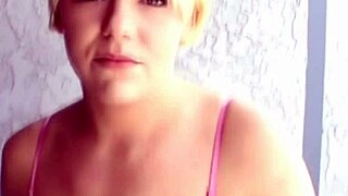 huge tits girl gets caught showing off her horny slut side with big natural boobs