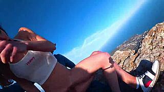 Amateur Mia Bandini Gets Risky Public Fuck On A Cliff With Cumshot And Deepthroat Blowjob