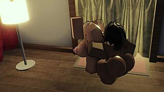 Huge black cock splits open tight pussy with intense moaning in wild apartment futanari scene.