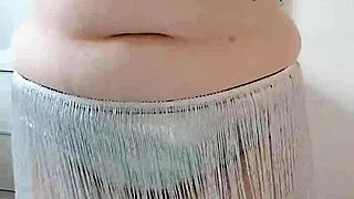 bbw with big ass and curvy belly dances sensually