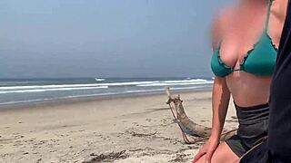 Ejaculation in Front of Everyone on Beach