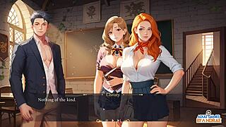 Ep6 banishing the ghost - lust gameplay with 3 some anal assfucking, big tits blowjob, and monster cock creampie in hentai group sex.