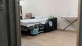 Petite teen wife seduces courier into tight pussy missionary sex. No husband notices her orgasmic moans during seduction.