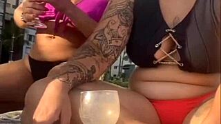 African Milf Exhibitionists Flashing on Beach Alone Wanting to Misbehave Without Husband Knowing