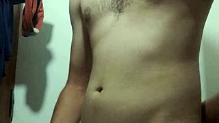 undressing for solo masturbation in bathroom!