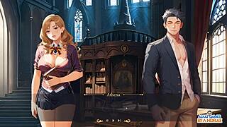 Ep6 banishing the ghost - lust gameplay with 3 some anal assfucking, big tits blowjob, and monster cock creampie in hentai group sex.